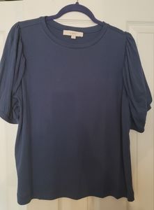 COPY - Smoky blue puffed sleeves tshirt